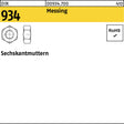 F. REYHER Sechskantmutter DIN 934 M2 Messing – 1000 Stück
