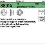 REYHER Sechskantflanschmutter R 88914 Sperr-Ripp M5