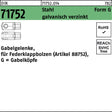 F. REYHER Gabelgelenk DIN 71752 Form G 6x12 mm Stahl galvanisch verzinkt – 10 Stück