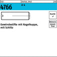 F. REYHER Gewindestift ISO 4766 Kegelkuppe Schlitz M5x12 A4 25 Stück