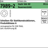 F. REYHER Unterlegscheibe DIN 7989-1 PK C 10/11 x 20 x 8 mm Stahl 100 HV