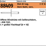 F. REYHER Blindniete R 88409 3,2x6 mm Aluminium/Stahl verzinkt