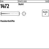 Paßkerbstift DIN 1472 1,5x6 mm Stahl von F. REYHER – 250 Stück