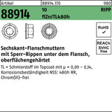 REYHER Sechskantflanschmutter R 88914 Sperr-Ripp M5