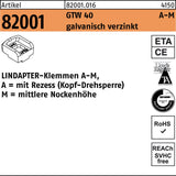 LINDAPTER Klemmen R 82001 GTW 40 KM 10/4,0 – Form A-K, galvanisch verzinkt