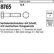 Sechskantschraube ISO 8765 mit Schaft M 30 x 2 x 100 mm Festigkeit 8.8 von REYHER – 10 Stück