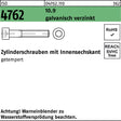 F. REYHER Zylinderschraube ISO 4762 Innensechskant M20x160 10.9 verzinkt 10 Stück