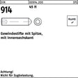 F. REYHER Gewindestift DIN 914 mit Spitze und Innensechskant M2x2 45 H