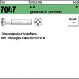 F. REYHER Linsensenkschraube ISO 7047 PH M2,5x5-H 4.8 galvanisch verzinkt
