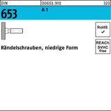 Rändelschraube DIN 653 niedrige Form M3x6 Stahl 50 Stück von F. REYHER