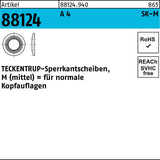 TECKENTRUP Sperrkantscheibe R 88124 M4x10,2x1 Federstahl zinklamellenbeschichtet 1000 Stück