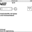 F. REYHER Gewindestift ISO 4027 Spitze/Innensechskant M3x3 45 H – 1000 Stück