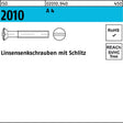 F. REYHER Linsensenkschraube ISO 2010 Schlitz M3x6 A4 – 1000 Stück