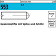 Gewindestift DIN 553 mit Schlitz und Spitze M2x3 A1/1.4305 – 50 Stück von F. REYHER