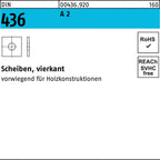 11 mm / blank / Scheiben, vierkant