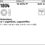 Nutmuttern, w = ungehärtet, ungeschliffen / 16 mm / Ausf. w