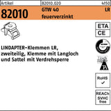 LINDAPTER Klemme R 82010 GTW 40 LR – M12/3-12, galvanisch verzinkt, zweiteilig