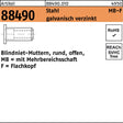 FLAKO Blindnietmutter R 88490 M4/0,5 Stahl verzinkt 500 Stück