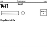 F. REYHER Kegelkerbstift DIN 1471 1,5 x 6 mm Stahl – 250 Stück