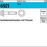 F. REYHER Sechskantschraube DIN 6921 Flansch M5x10 A2 – 200 Stück