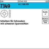 F. REYHER DIN 7349 Scheiben 19x44x8 mm Stahl 100 HV