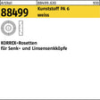 DUBO KORREX Rosette R 88499 für Senk- und Linsensenkköpfe M3x2,0 Polyamid 6 weiß 100 Stück