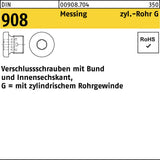 F. REYHER Verschlussschraube DIN 908 mit Bund und Innensechskant G 1/8 A Stahl