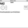 Verschlußdeckel DIN 443 zum Eindrücken 8 mm Stahl 100 Stück von F. REYHER