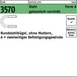 F. REYHER Rundstahlbügel DIN 3570 Form A Ø 23 mm NW 15 Stahl verzinkt 100 Stück