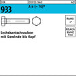 Sechskantschraube DIN 933 VG M3x5 A4-70 von F. REYHER – 100 Stück