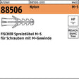 FISCHER Spreizdübel M-S M6 S/40 Nylon – 100 Stück für M-Gewindeschrauben