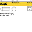 F. REYHER Halbrundkerbnagel ISO 8746 Form A Aluminium 1,4 x 4 mm