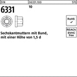 F. REYHER Sechskantmutter DIN 6331 mit Bund M6 SW 10