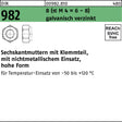 F. REYHER Sechskantmutter DIN 982 mit Klemmteil M4 verzinkt