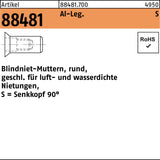 Blindnietmutter R 88481 SEKO M4 Stahl verzinkt 500 Stück