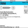 SEKO Blechschraube ISO 7050 A2 Senkkopf PH 4,8x90 mm Form C-H 100 Stück