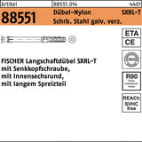 FISCHER Langschaftdübel SXRL-T 10x80 mit Senkkopfschraube
