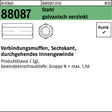 F. REYHER Sechskantverbindungsmuffe R 88087 M12x40 SW19 Stahl verzinkt 50 Stück