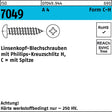 F. REYHER Linsenkopf-Blechschrauben ISO 7049 A4 2,2x4,5 mm 1000 Stück