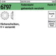 F. REYHER Zahnscheibe DIN 6797 Form V versenkt V 8,4 mm Federstahl verzinkt 100 Stück
