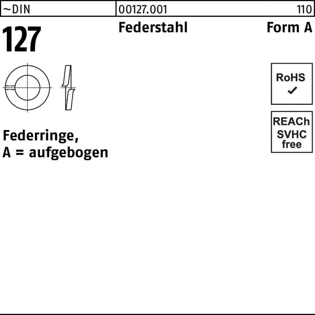 F. REYHER Federring DIN 127 A 12 aus Federstahl
