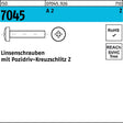 F. REYHER Flachkopfschraube ISO 7045 PZ M4x50 A2 Linsenschrauben 200 Stück