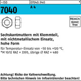 Sechskantmutter ISO 7040 Klemmteil M4 8 galvanisch verzinkt von F. REYHER – 200 Stück