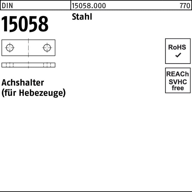 Achshalter DIN 15058 20x5 mm Stahl von F. REYHER – 50 Stück