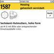 F. REYHER Sechskanthutmutter DIN 1587 M12 SW 19 Messing vernickelt 50 Stück