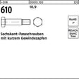 Sechskantpassschraube DIN 610 M8x25 10.9 von F. REYHER – 25 Stück mit kurzem Gewindezapfen