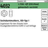 BUFAB Sechskantmuttern ISO 4032 M14 10 verzinkt