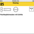 F. REYHER Flachkopfschraube DIN 85 M3x4 Messing Schlitz 200 Stück