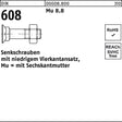 F. REYHER Senkschraube DIN 608 mit Vierkantansatz und Sechskantmutter M8x30 Mu 8.8