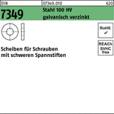 F. REYHER DIN 7349 Scheiben 19x44x8 mm Stahl 100 HV